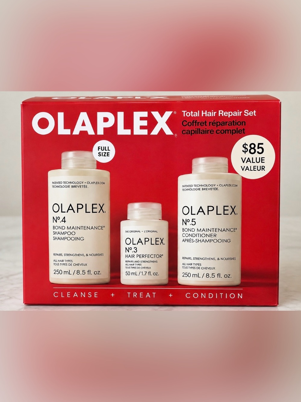 NEW OLAPLEX Total Hair Repair Set No.3 No.4 No.5 Full Size Shampoo Condition